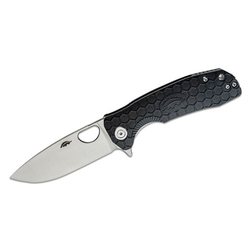 HB Drop Point D2-Steel Blade Knife Size: M - Black