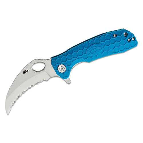 HB Claw D2-Steel Blade Knife Size: M - Blue Serrated